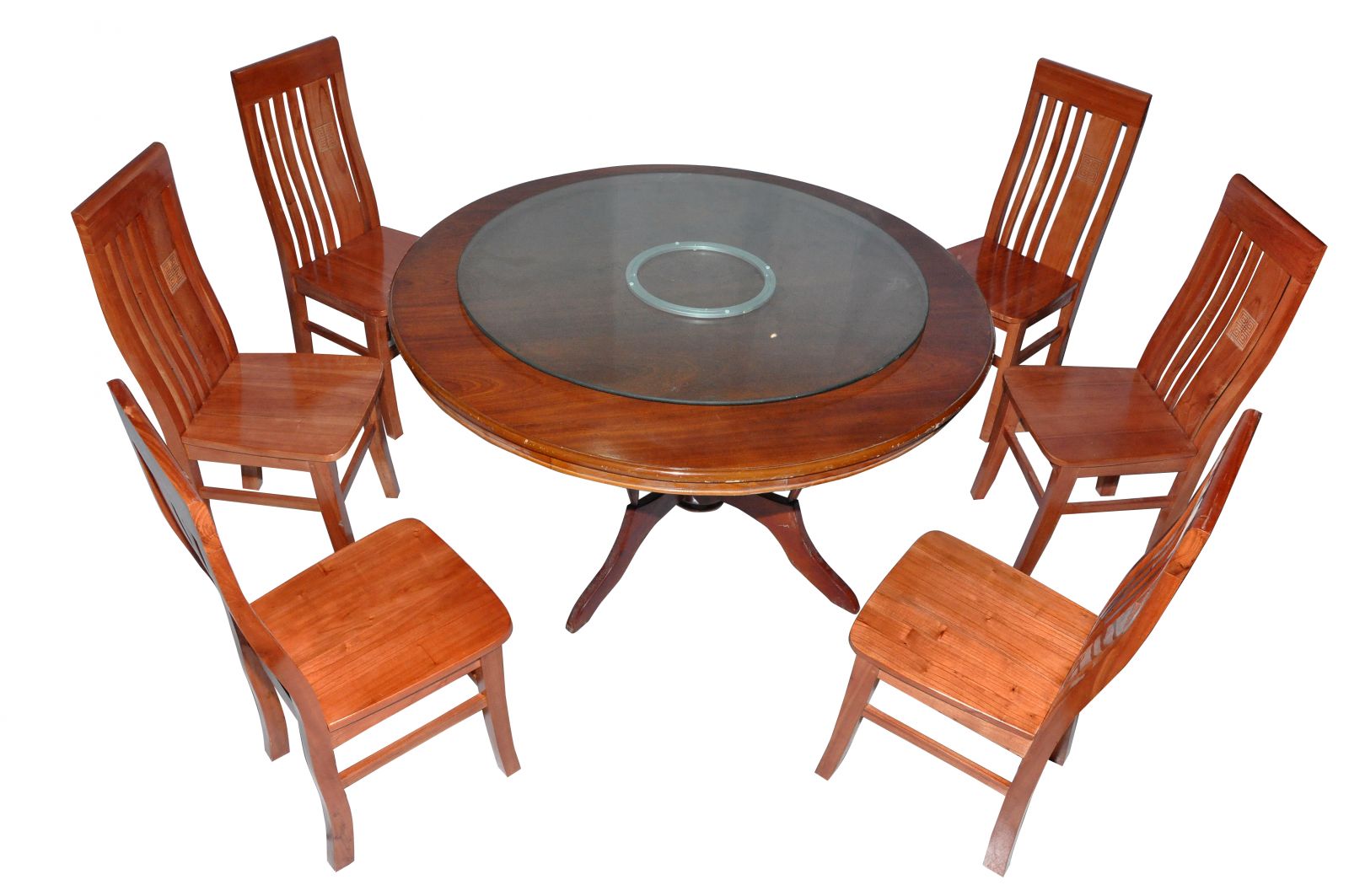 Bộ bàn ăn tròn 6 ghế chữ thọ đường 
